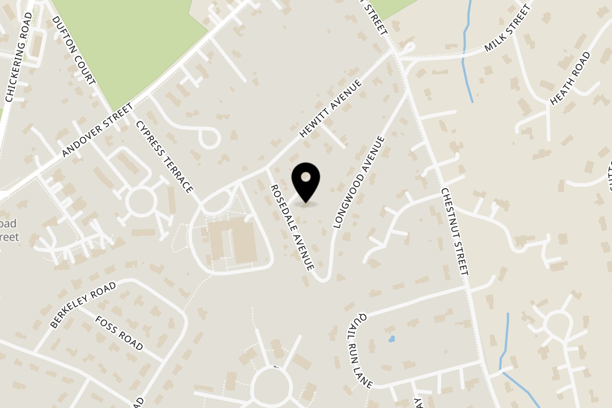 Map showing the location of Juan's Test Taco Truck on 24 Rosedale Ave in North Andover